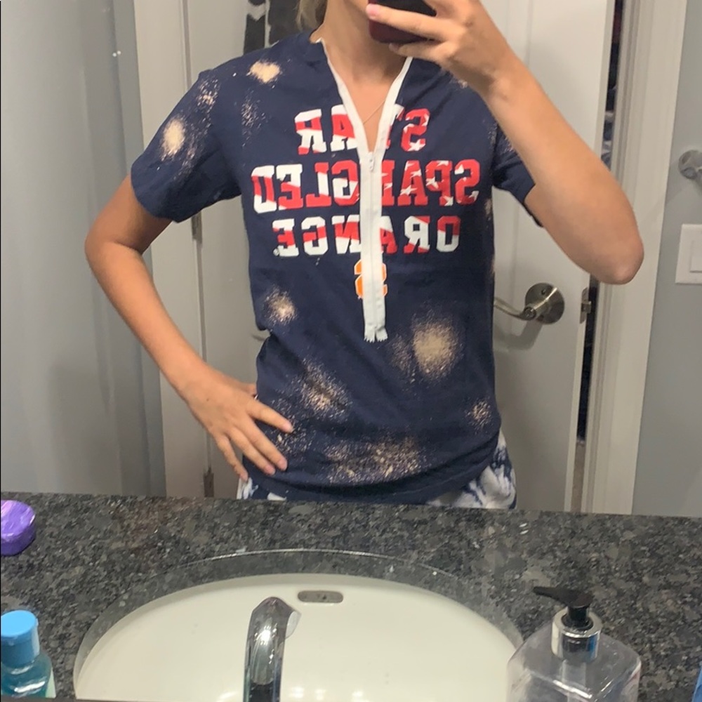 star spangeled orange tee